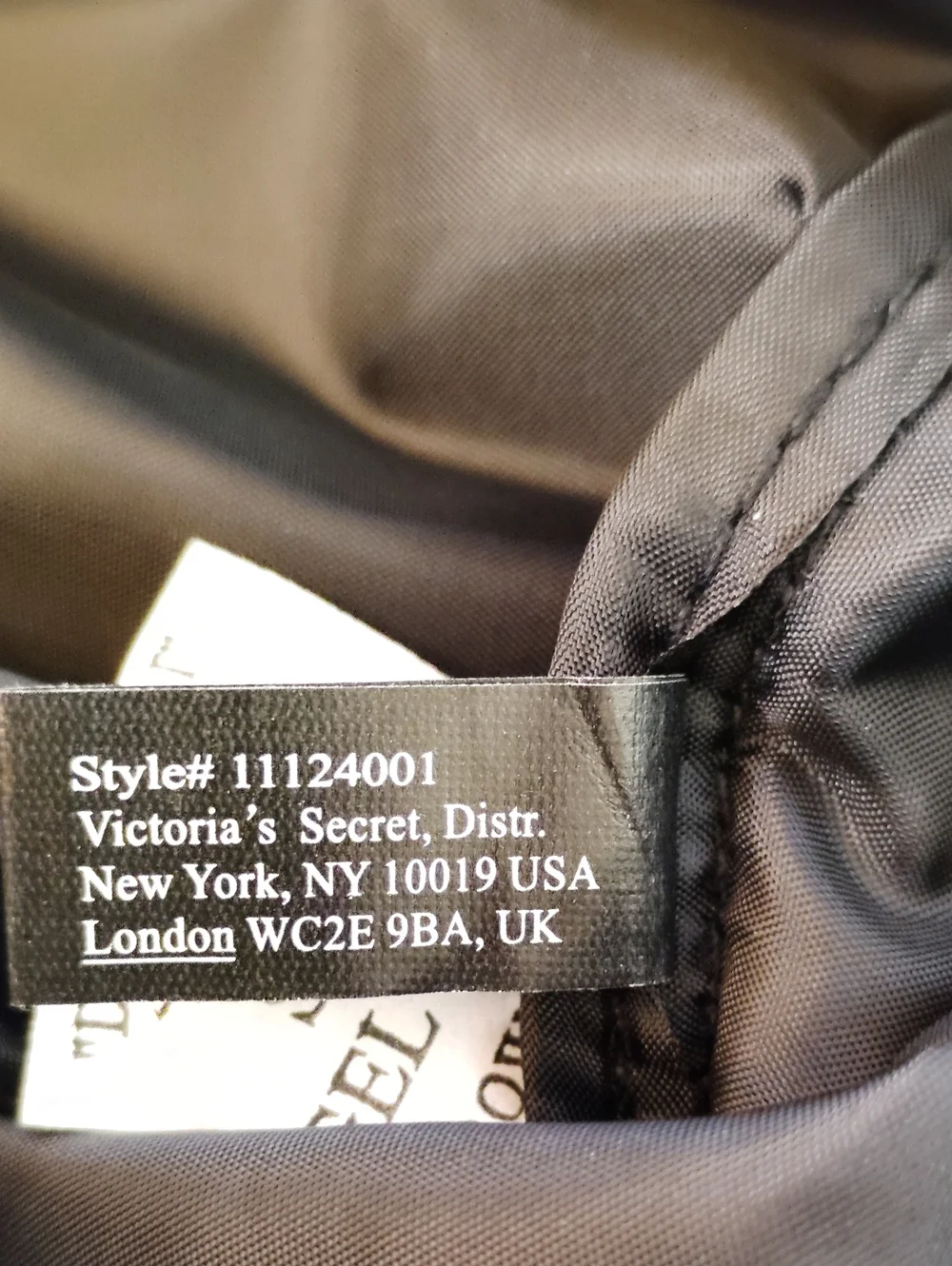 Victoria's Secret Black Wristlet with Pink and Silver Sequins